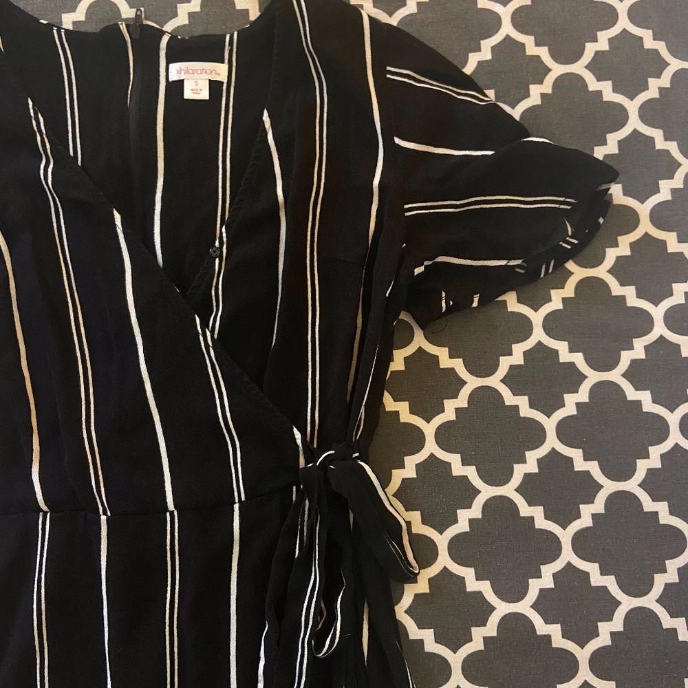 Pinstriped work dress